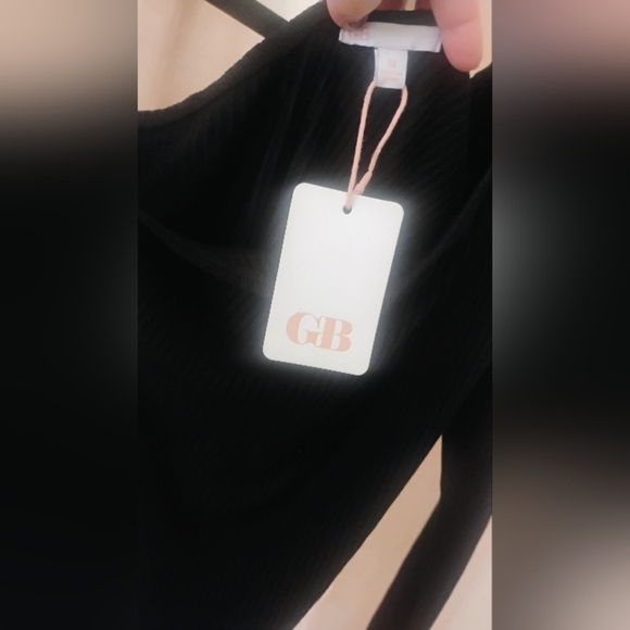 GB Gianni Bini One Sleeve Black Ribbed  Dress NWT Size M - Picture 6 of 7